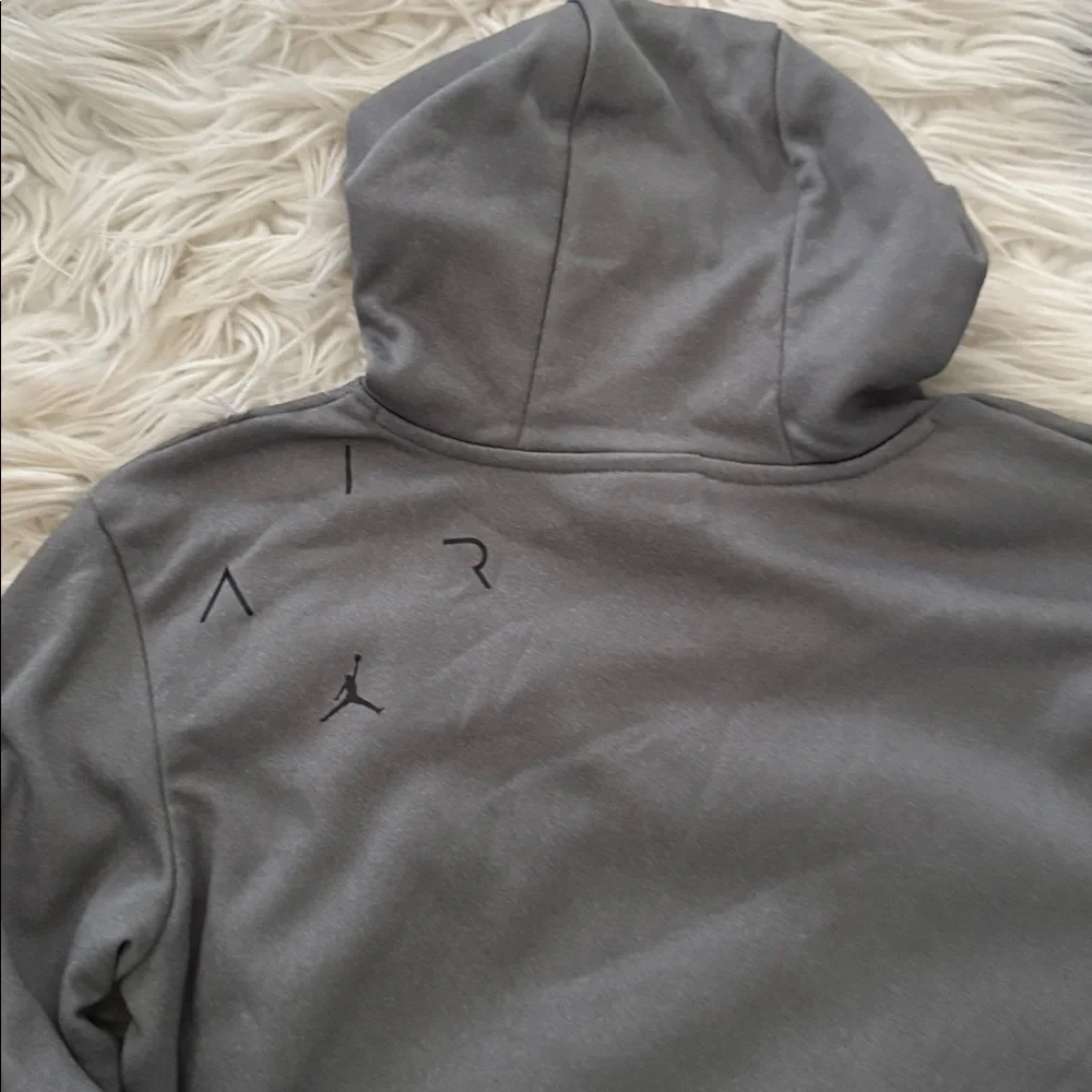Jordan Gray Hoodie with Black Label